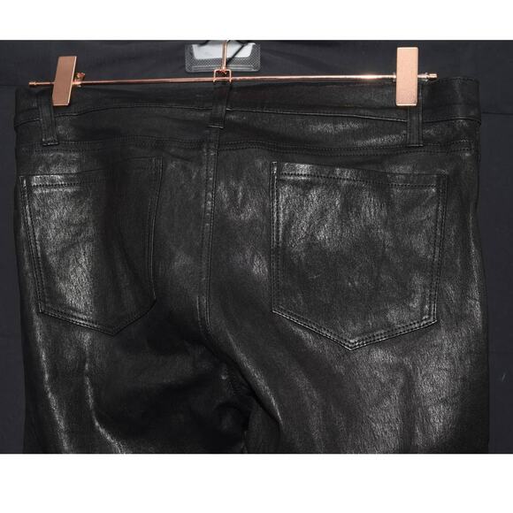 L’Agence Black Lamb Leather Skinny Pants Size 29 - Picture 3 of 4